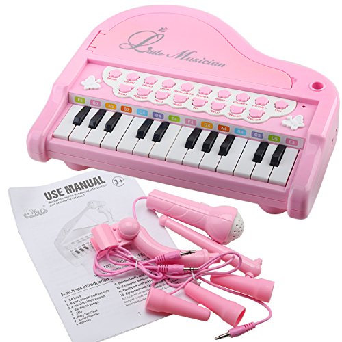 Amy&Benton Kinderpiano met Microfoon, 24 Keys Multifunctioneel Keyboard, Educatief Muzikaal Speelgoed, Verjaardagscadeau voor Meisje vanaf 1 2 3 Jaar - Image 7