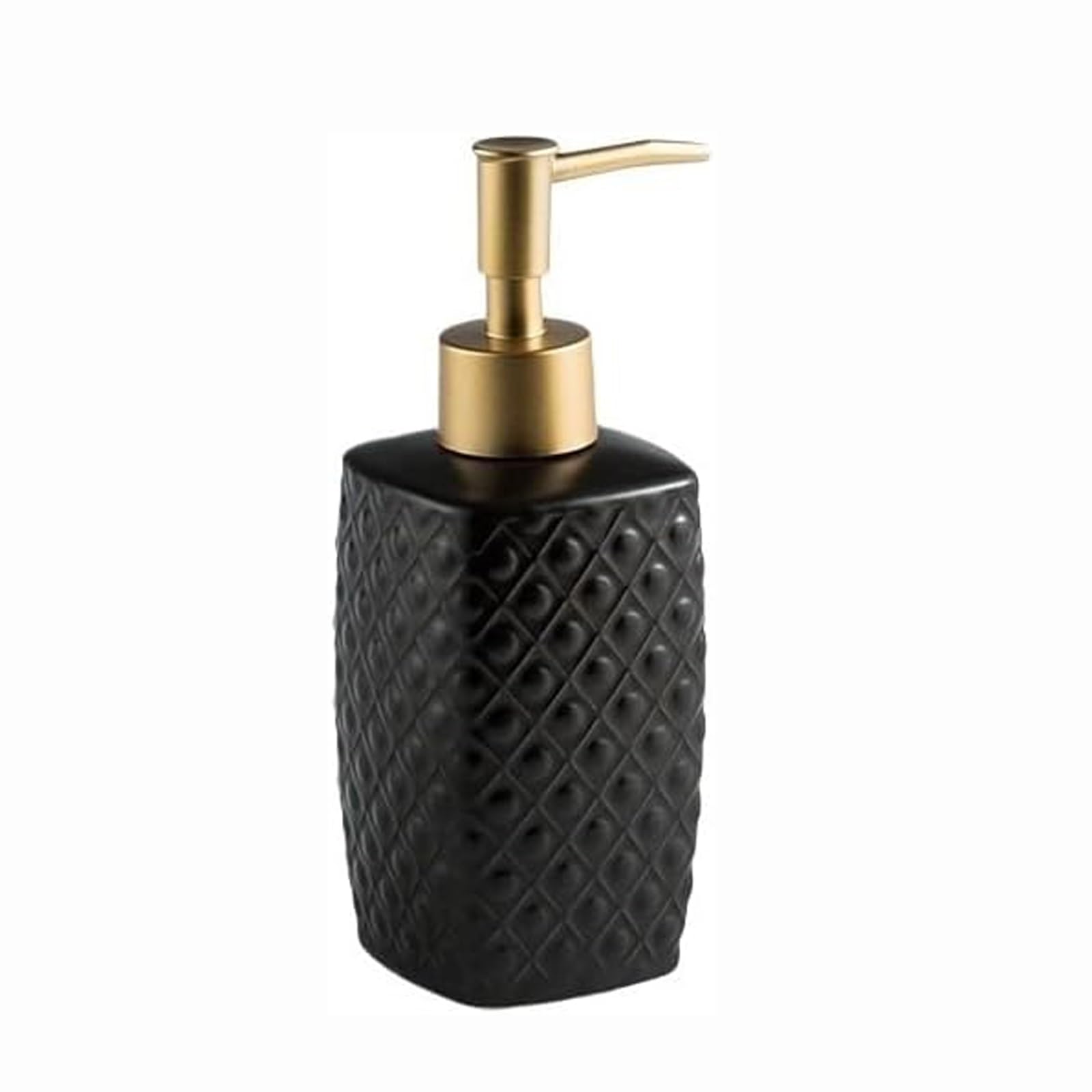 soap Dispenser Ceramic soap Dispenser with Gold Pump for Kitchen and Bathroom, refillable Hand soap Dispenser for Dish soap, Hand soap, Lotion