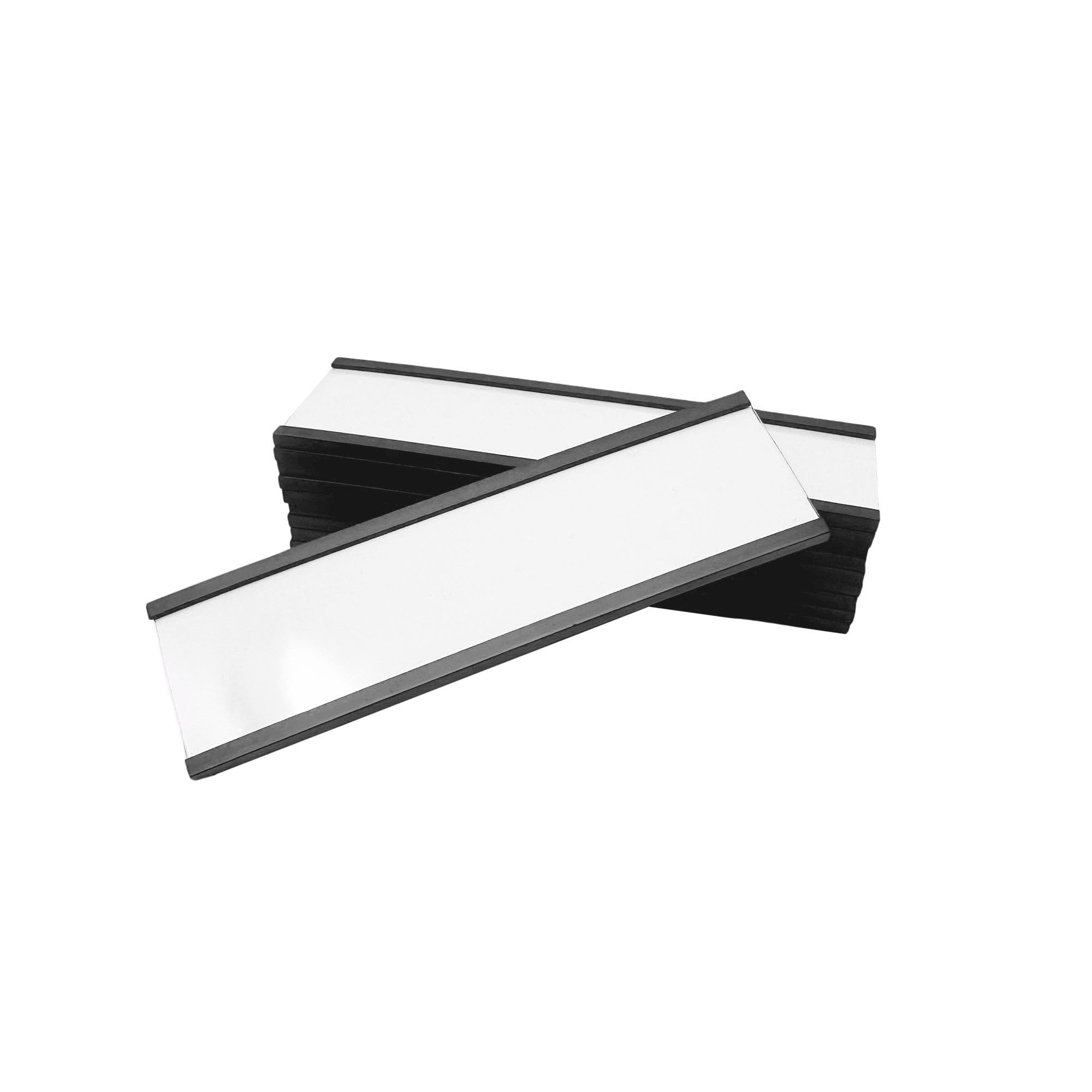MagFlex® 25mm x 100mm C-Profile Magnetic Label Holders - Durable, Easy-to-Use, Magnetic Labeling Solution for Organizing Shelves, Bins, and Storage Spaces (Pack of 40)