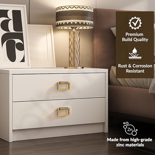 Image of Plantex Rajwadi Drawer Kadi /Drawer Handle /Pull-Push Kadi for Home /Office Cabinet - Pack of 3 (SH-344, Gold)