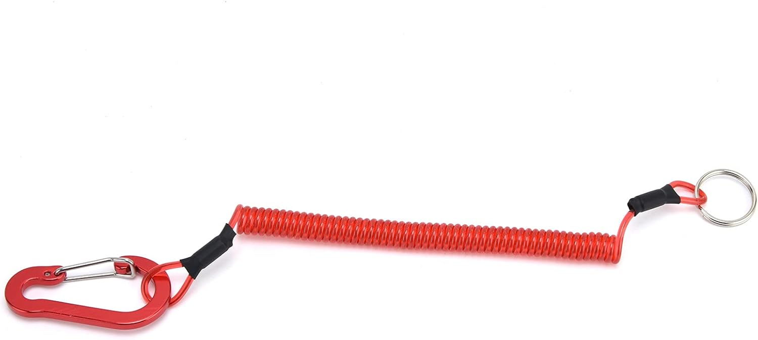 Yctze Retractable Safety Spring Coiled Fishing Lanyards Keychain Accessories - Premium Quality Rope for Outdoor Activities