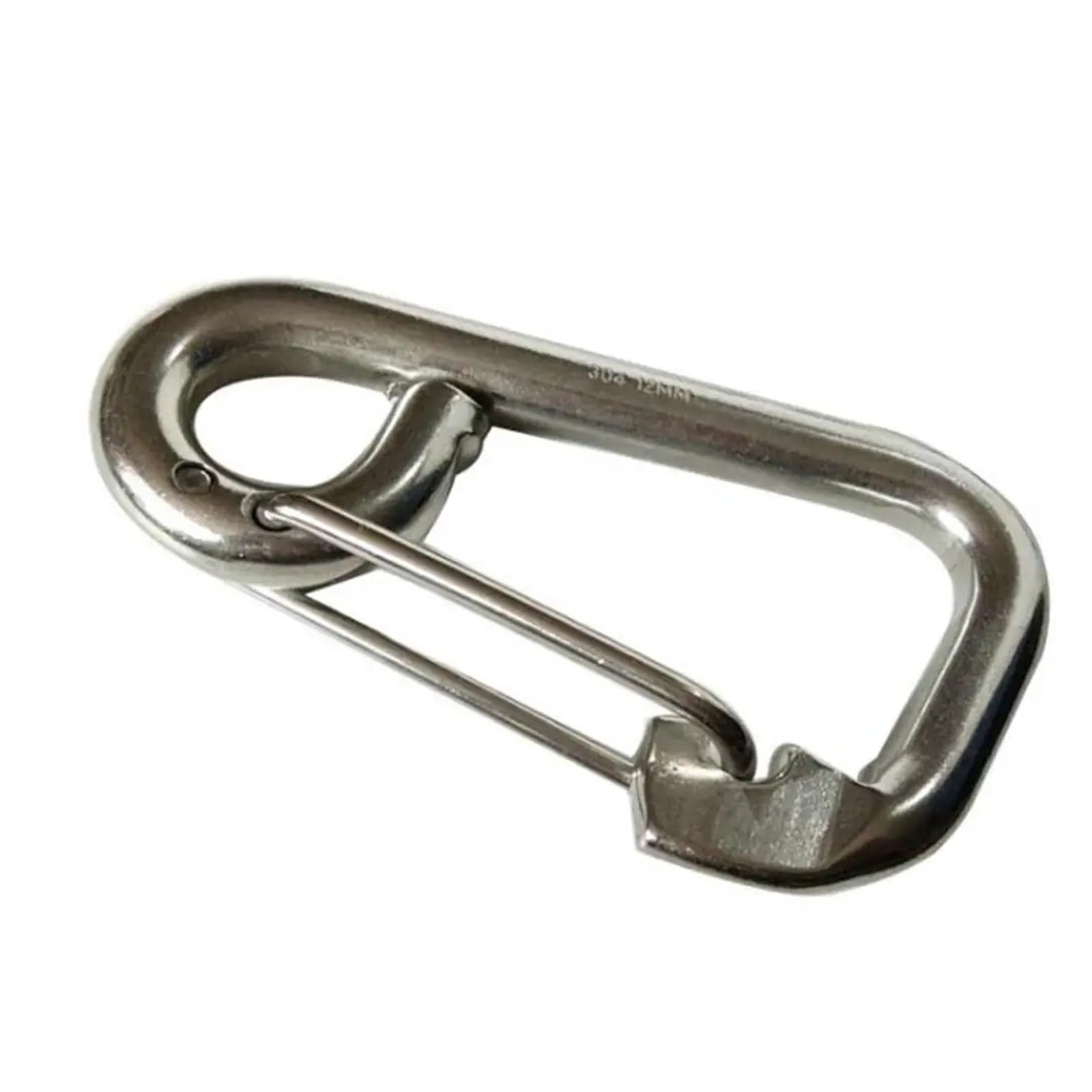 Generico Moschettone con moschettone for la Navigazione in Barca, Clip for sartiame Occhiello 304 SS | Raccordo for sartiame con clip a molla for il collegamento di corde for la navigazione marina