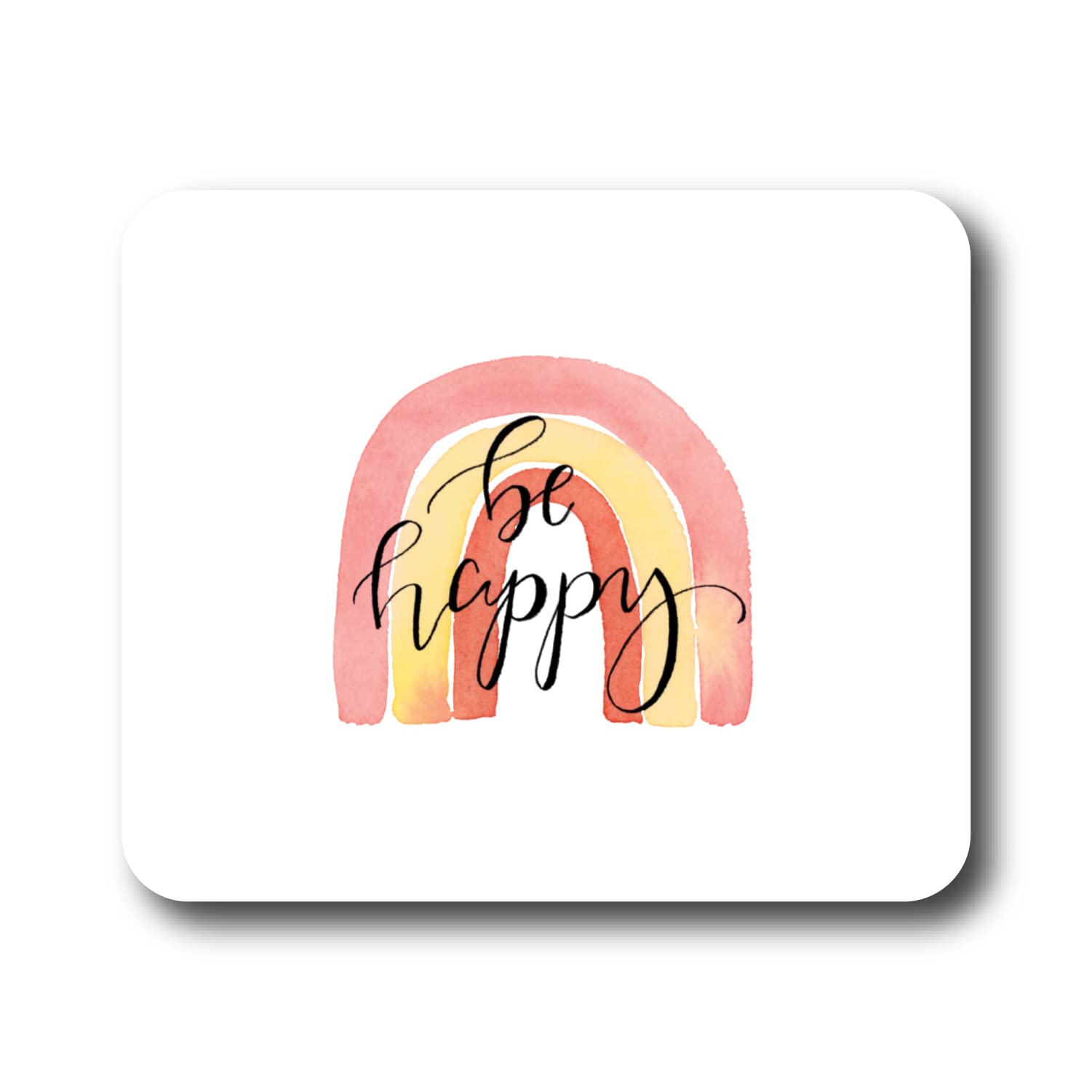 OTM Essentials Fabric Mouse Pad, Be Happy Words & Quotes