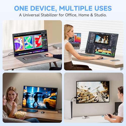 Image of 23.8 inch 4K Portable Monitor, UHD 3840x2160 IPS 400nits 100% sRGB Calibrated Color Gaming Monitor, USB-C HDMI Laptop Screen Extender with Speakers for Desktop, MacBook, PS5, Xbox, Switch