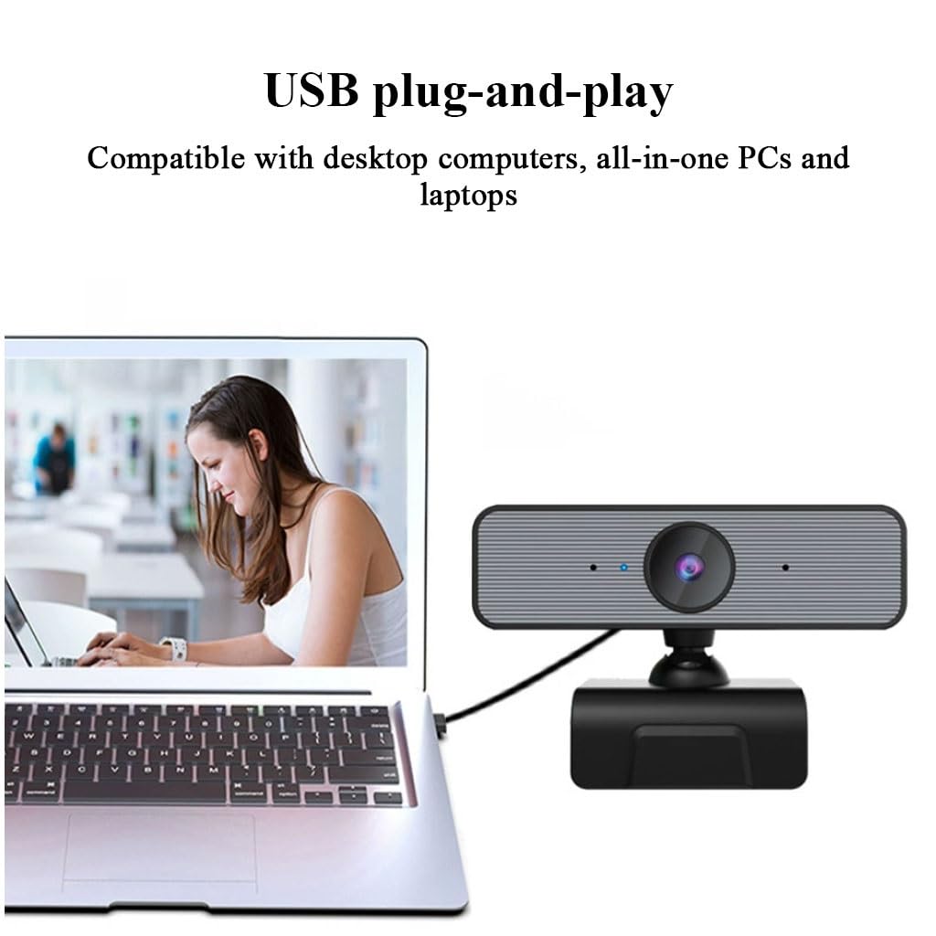 Kamera Internetowa HD Do Komputera PC Z Mikrofonem, Kamera HD Do Transmisji Strumieniowej W Formacie Panoramicznym,autofokus, Kamery USB Do Rozmów Wideo, Nauki, Konferencji(1080P)