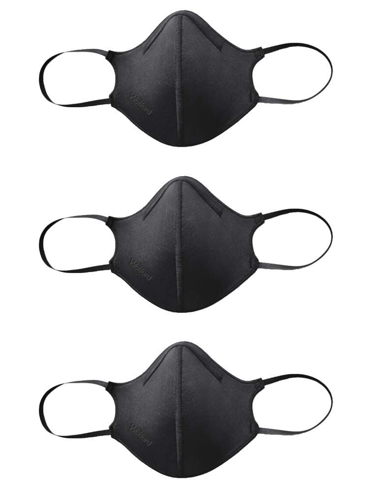 Wolford Unisexe Pack de 3 Paires de Masques de Soin en Noir - Polyester et Élasthanne - Taille Unique - XS/S