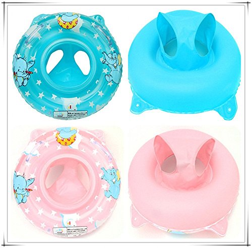 Shina inflable del niño del bebé de la manija de seguridad del asiento del flotador Anillo Raft Presidente Piscina Juguete Azul para bebé (Pink)
