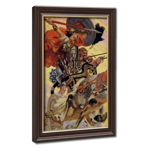 Cuchulain in Battle poster Leyendecker, décoration murale impression sur toile 50x76