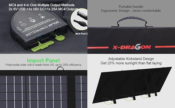 Panneau Solaire Portable X-Dragon 140W-2