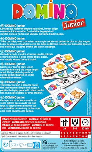 Schmidt Spiele 51240 Domino Junior, Bring Mich mit Spiel in der Metalldose