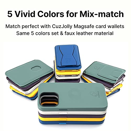 Cuzjolly Iphone 13 Pro Max Faux Leather Phone Case [Compatible With Magsafe] [Soft Microfiber Lining] (Comet Streak Green) #TOP4