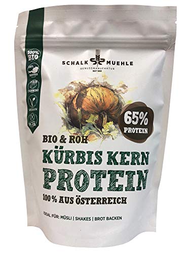 BIO Protein Eiweisspulver Kürbiskern roh, natürlicher Muskelaufbau mit 65% Proteine 350 gramm Superfood