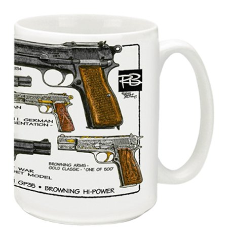 Cuppa Second Amendment Rights 15-Ounce Coffee Mug with Browning Hi-Powers