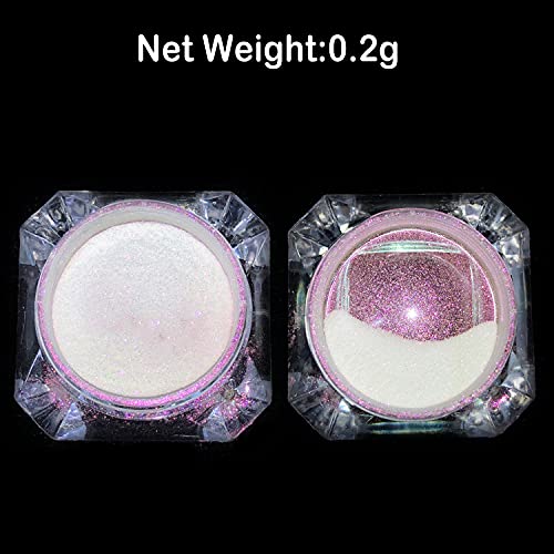1 Box Holographic Nail Glitter Powder Rainbow Color Neon Effect Nail Art Flakes Decoration Chrome Nail Dust Tip Manicure #TOP1