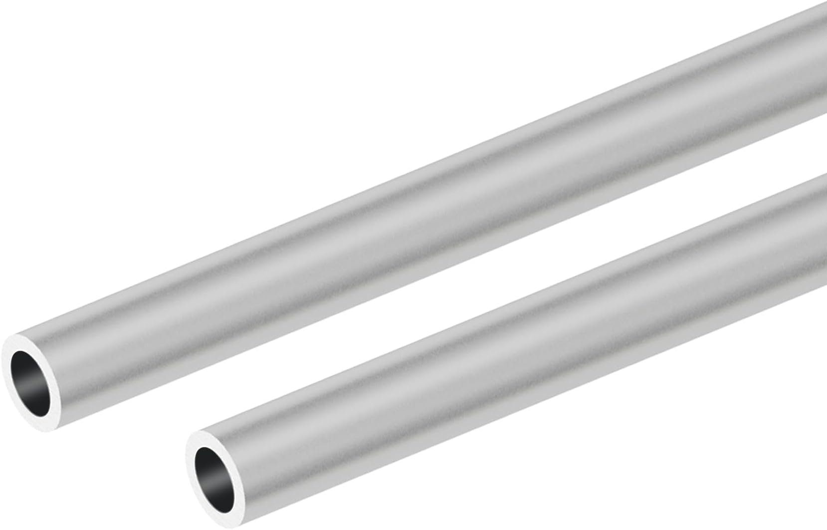 2 PCS 6063 Aluminum Round Tube, 16mm OD 10mm ID 300mm Length, Seamless Aluminum Straight Pipe, Metal Tubing for Furnishing, DIY, Machinery and Industry