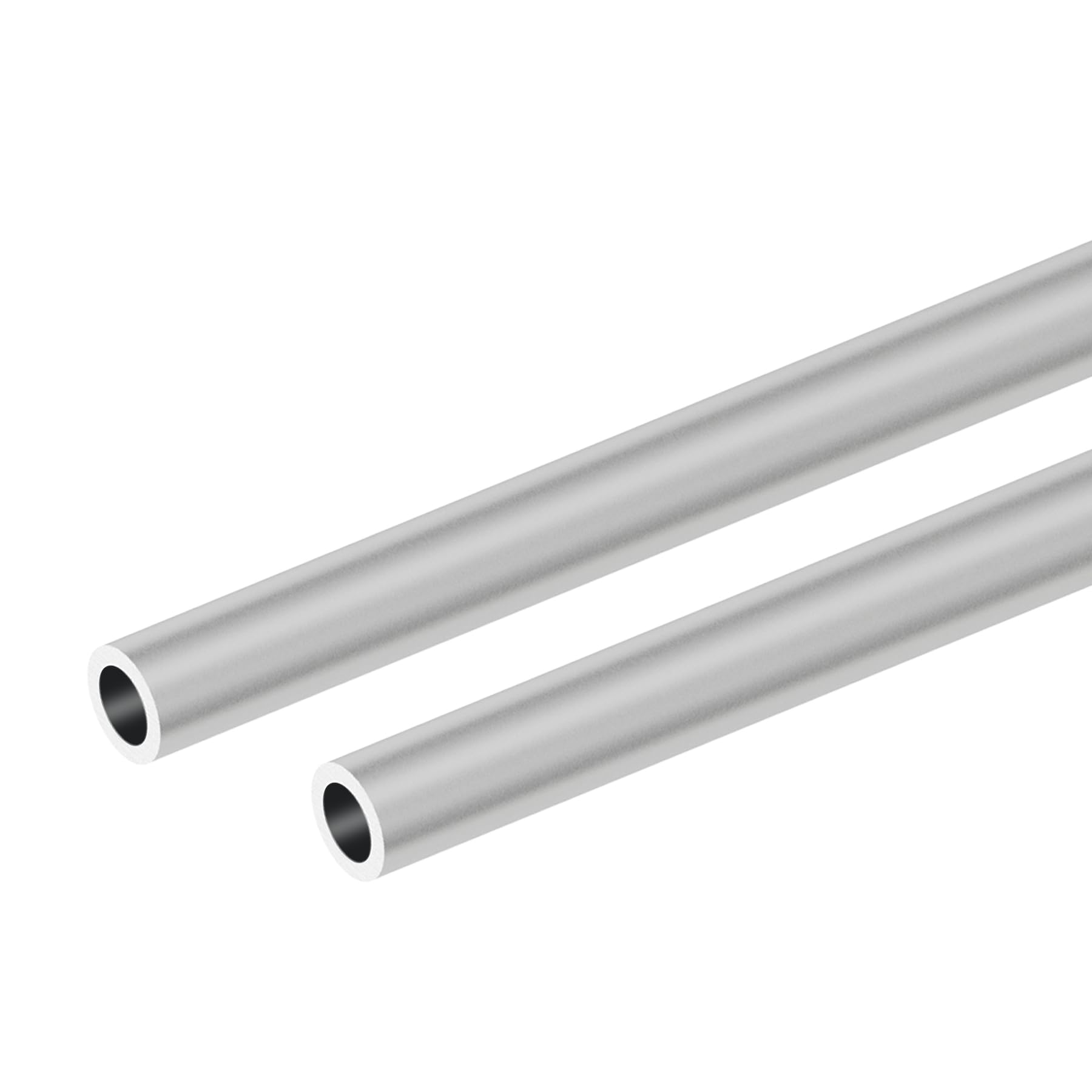 2 PCS 6063 Aluminum Round Tube, 16mm OD 10mm ID 300mm Length, Seamless Aluminum Straight Pipe, Metal Tubing for Furnishing, DIY, Machinery and Industry