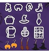 Tuitessine Clay Cutters 10PCS Polymer Clay Tools for Halloween Earrings Making Witch Design Embos...