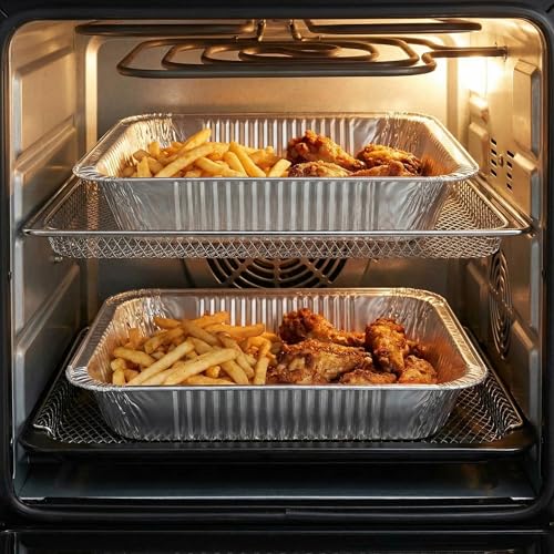 Image of 9x13 Thickened Aluminum Foil Pans With Lids, 30Pack Extra Deep Disposable Aluminum Pans for Roasting, Baking, Cooking, Food Prep, Chafing, Steam Table, Oven, Cake, and Party Catering.