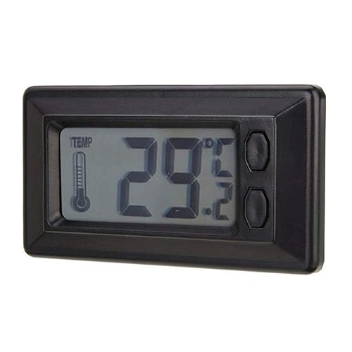 Mini termómetro digital del medidor de temperatura de la pantalla LCD del interior del coche - termómetro negro del coche AU con pantalla LCD y