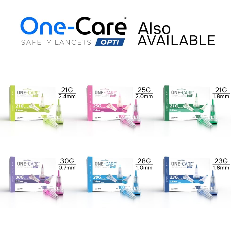 ONE-CARE Opti Lancets - Push Button Safety -9