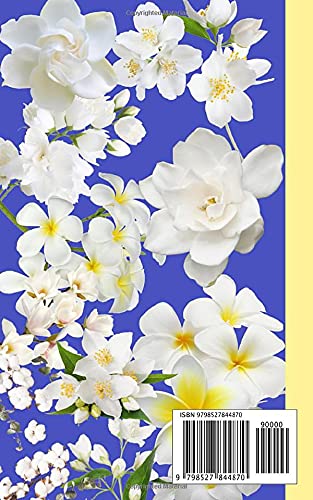 White on Blue Floral Notebook: For everyday notes image 3
