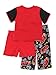 Disney Cars Toddler Boys 3 Piece Shorts Pajamas Set (3T, Red/Black)