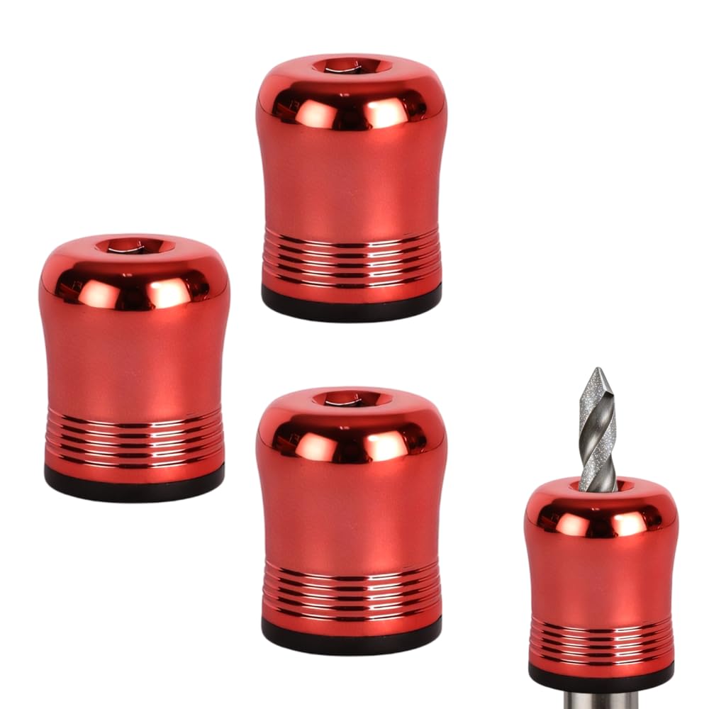 3PCS Aluminum Alloy Magnetic Ring for 6.35mm Screwdriver Bits, Magnetic & Demagnetizer Tool, Magnetizer Magnet Head for Drill Bit Tools