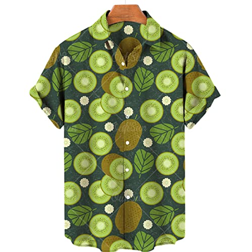 SHOUJIQQ Camicia da Uomo Hawaiana Camicie