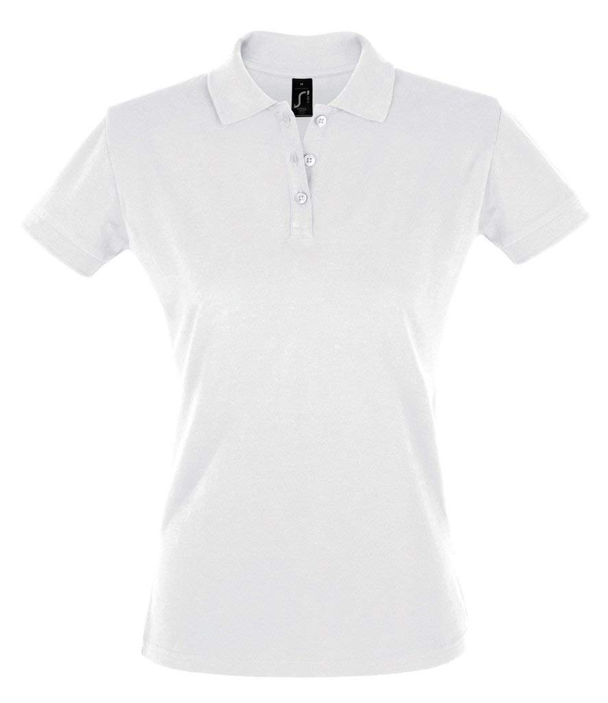 SOL'S Womens Perfect Cotton Pique Polo Shirt White XL