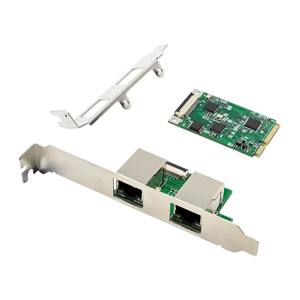 MiniPCIE Dual RJ45 Port 2,5G Gigabit Ethernet scheda di rete 2,5G/1000/100/10Mbps RTL8125B Scheda di rete di controllo industriale