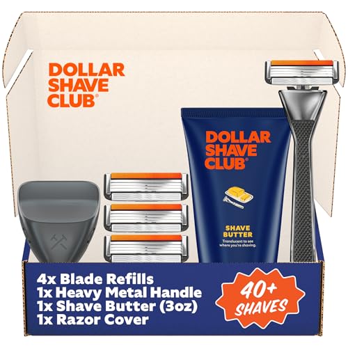Dollar Shave Club - VIP Shave Set - 4 Blade Set with Premium Metal Handle
