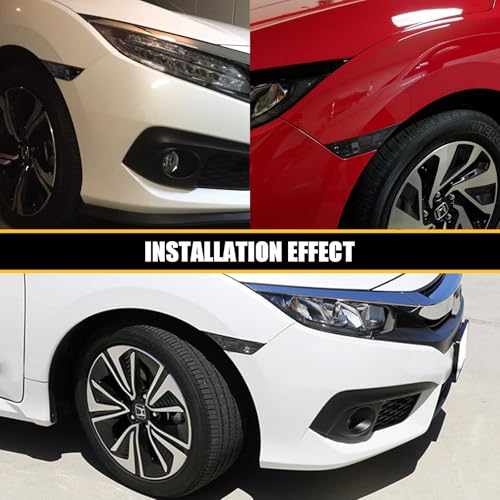 Civic LED Side Marker Lights for 2016-2021 Honda Civic Sedan, Coupe Hatchback Smoked Lens Sidemarker White LED Turn Signal Running Position Parking Lights, Replacement for OEM #H02551127N by Venyeeda - Image 4