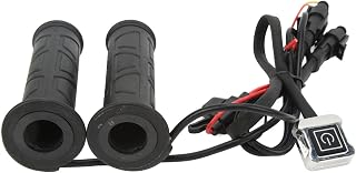 Oumefar 2 Mangos Calefactables para Motocicleta de 12 V, Empuñaduras de Manillar Calefactables Eléctricas Impermeables con Temperatura Ajustable para ATV, Diseño Integralmente