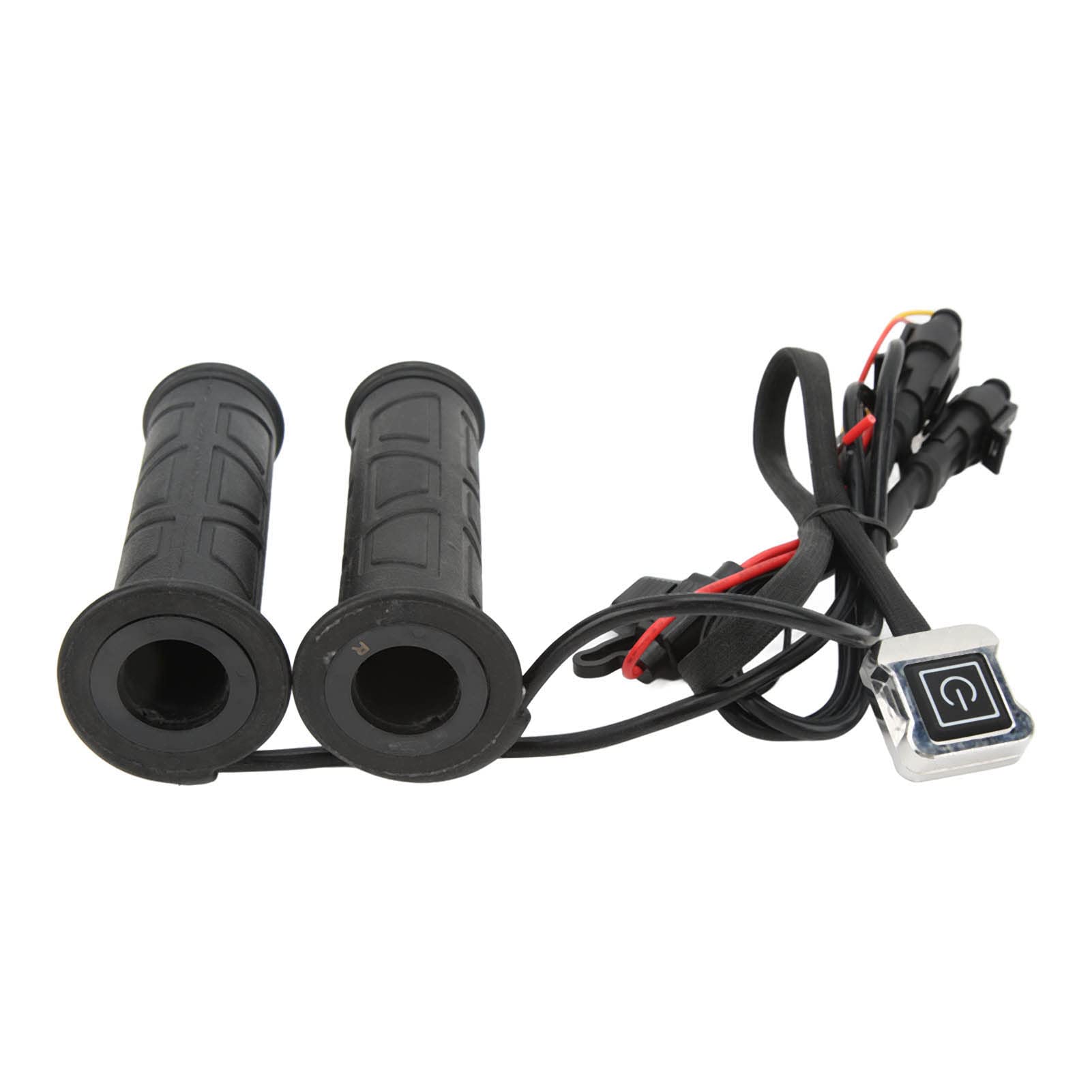 Oumefar 2 Mangos Calefactables para Motocicleta de 12 V, Empuñaduras de Manillar Calefactables Eléctricas Impermeables con Temperatura Ajustable para ATV, Diseño Integralmente