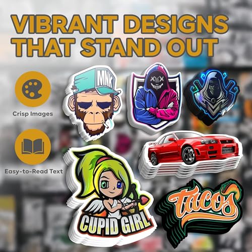 image for VulgrCo Custom Design Your Own Personalized Labels Stickers Decals Tex