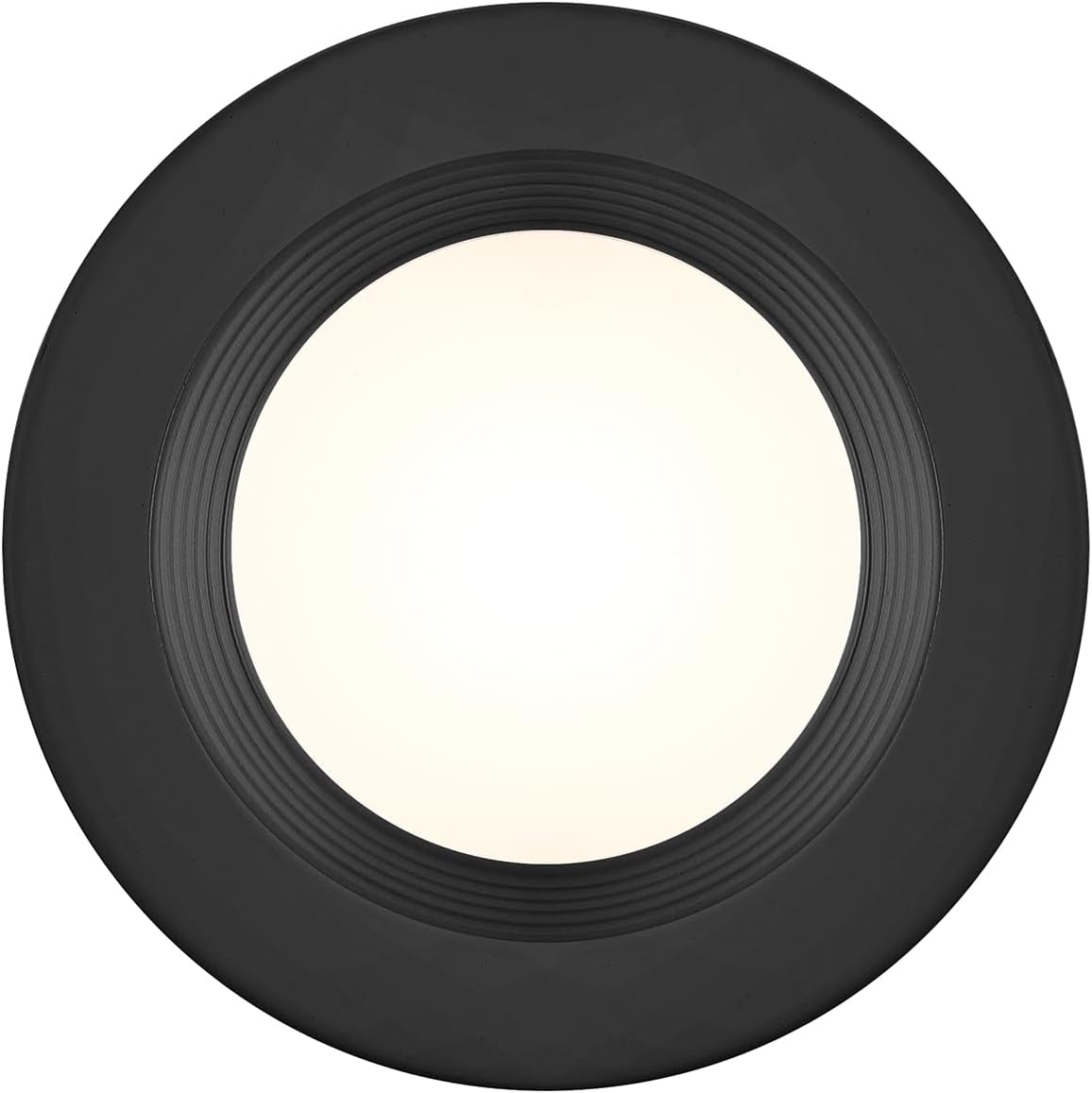 DESIGNERS FOUNTAIN 6 Pack LED Recessed Ceiling Light, 4 Inch 5CCT Downlight Metal Lighting Fixture, Dimmable, 1000 Lumens, 2700K/3000K/3500K/4000K/5000K, Black Baffle Retrofit Trim, EVL40893T50BK-6