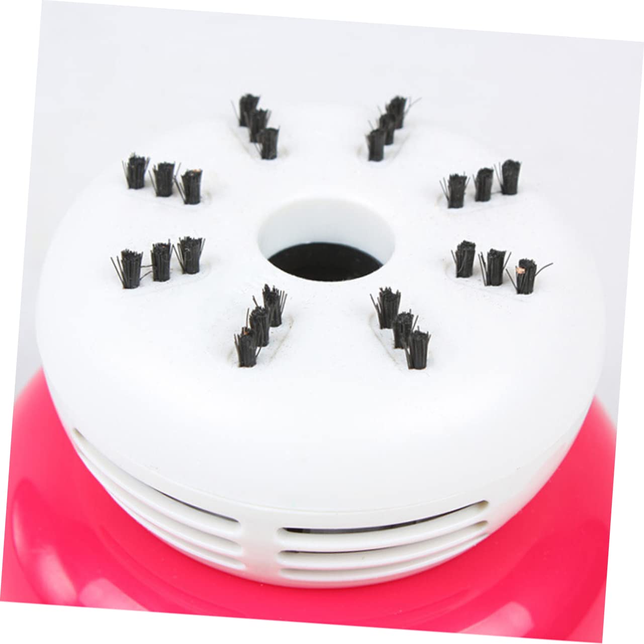 Luxshiny Mini Mushroom Tabletop Vacuum Cleaner Portable Battery Operated Handheld Dust Cleaner for Desk Kitchen and Office Efficient Mini Vacuum for Crumbs and Dust Rose Red