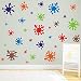 TOARTi Multicolor Paint Wall Decal (112pcs), Splatter and Splotches Wall Sticker for Classroom Decoration, Primary Color Paint Splash Room Decor Ink Splotch Wall Stickers