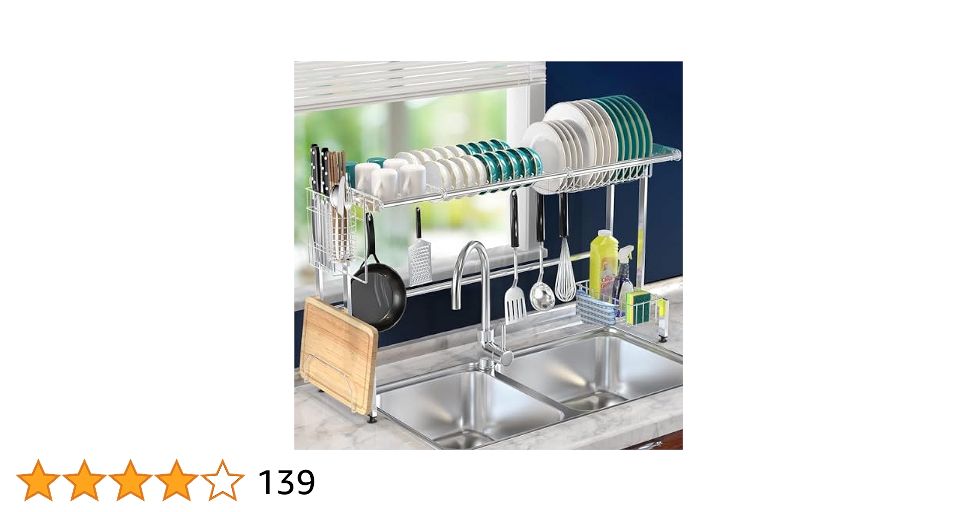 【人気商品】水切りラック シンク上 50~90cm伸縮 ステンレス 食器 水切り Amazon｜水切りラック シンク上 50~90cm伸縮 ステンレス 食器