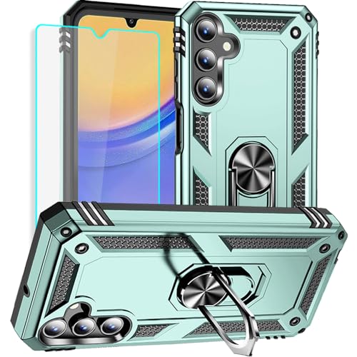 Coque Samsung A15 5G antichoc vert foncé pour le quotidien