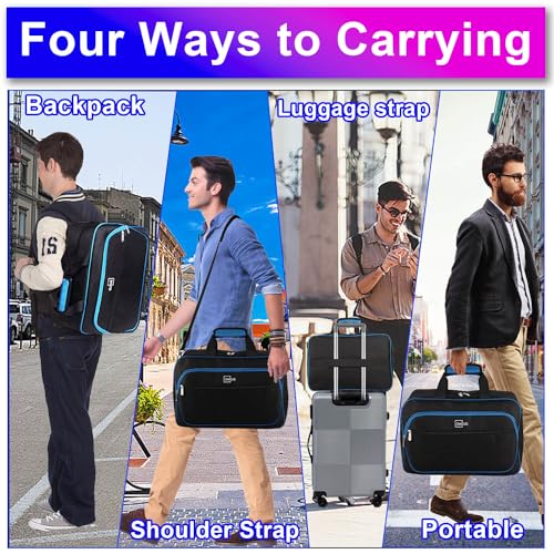 Backpack for PS5, Travel Carrying Case for PS5 Storage Bag, Large 3 Ways Carry Case with Multiple Po