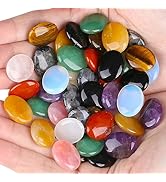 ZHIYUXI 50 pcs Crystals Bulk Wholesale Crystals Set Crystals and Stones Gemstones Thumb Pocket Ov...