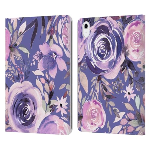 Protection iPad Air 11 étui portefeuille cuir à motif Ninola fleurs pastel