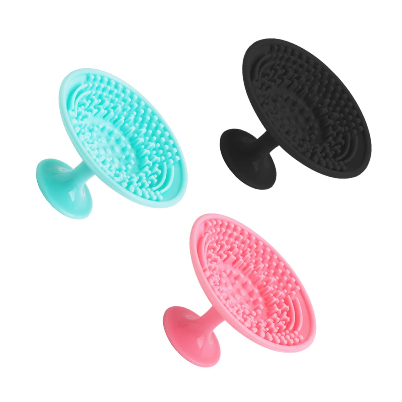 Outanaya 3pcs Makeup Brush Cleaner Silicone Makeup Brush Cleansing Pads for Efficient Cosmetic Cleaning