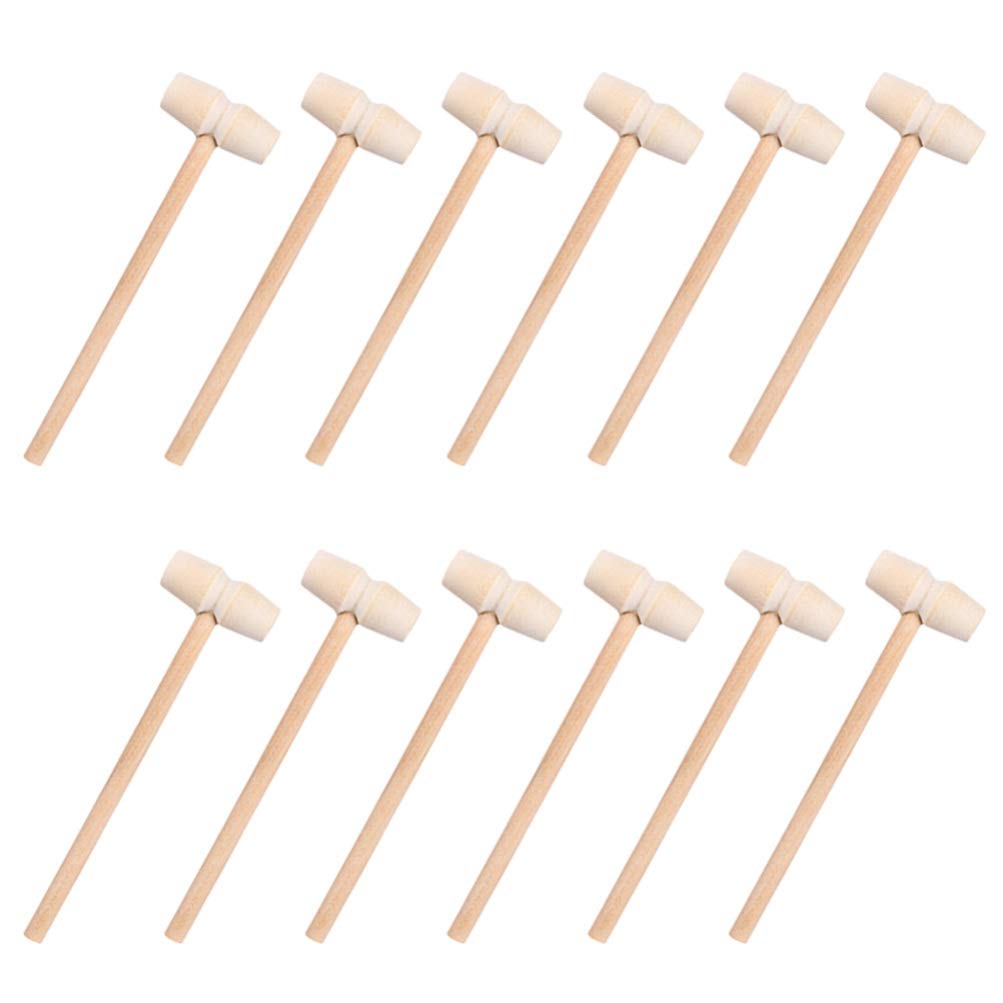 Tomaibaby 40 Piezas Martillo De Madera Martillo De Juguete Mini Martillos De Madera Mazos De Madera Ligeros Langosta De Madera Pequeños Martillos De Madera Squiz Juguetes El Banco Niño Fresa