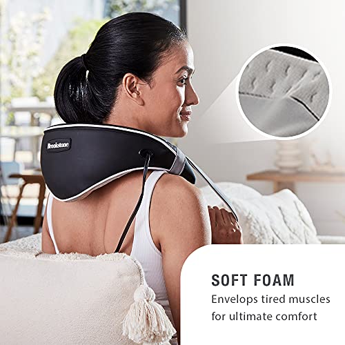 Brookstone Shiatsu Neck Massager, Integrated On And Off Button, Deep-Kneading Massage, Comfort Flex Handles Control Intensity, Deep Kneading For Sore Muscles, Soft Foam, Easy To Use, Lightweight #TOP6