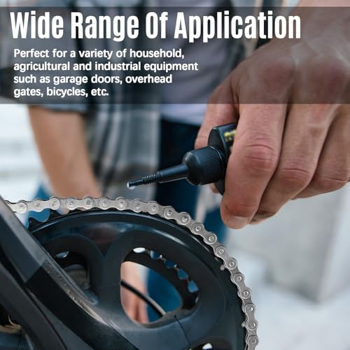 Image of Tandefio #40 20 ft Roller Chain for Gate Openers Carbon Steel Operator Chain with 2 Connecting Links for Extension Replacement Electric Automatic Sliding Gate Opener Garage Hanger Door Karts Bike