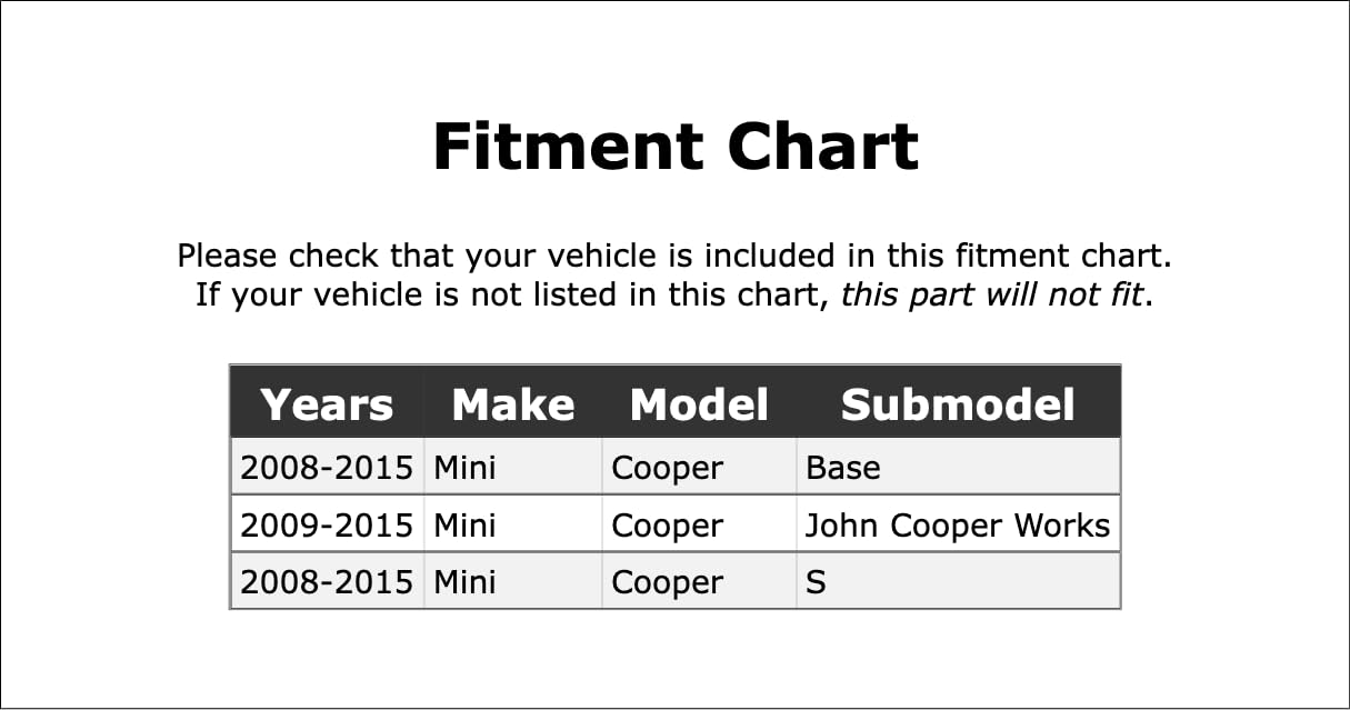 Engine Cylinder Head Oil Check Valve Compatible With Mini Cooper 2008 2009 2010 2011 2012 2013 2014 2015 PC-547047