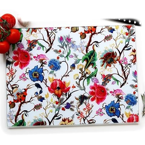 William Morris Anthina Toughened Glass Chopping Board Cover