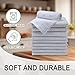 Textila Bar Mop Towels - 16x19 Inches - Pack of 12 - White - Cotton Dish Cloths & Cleaning Towels for Kitchen, Bar, Restaurant, Household Use – Absorbent, Durable, Reusable